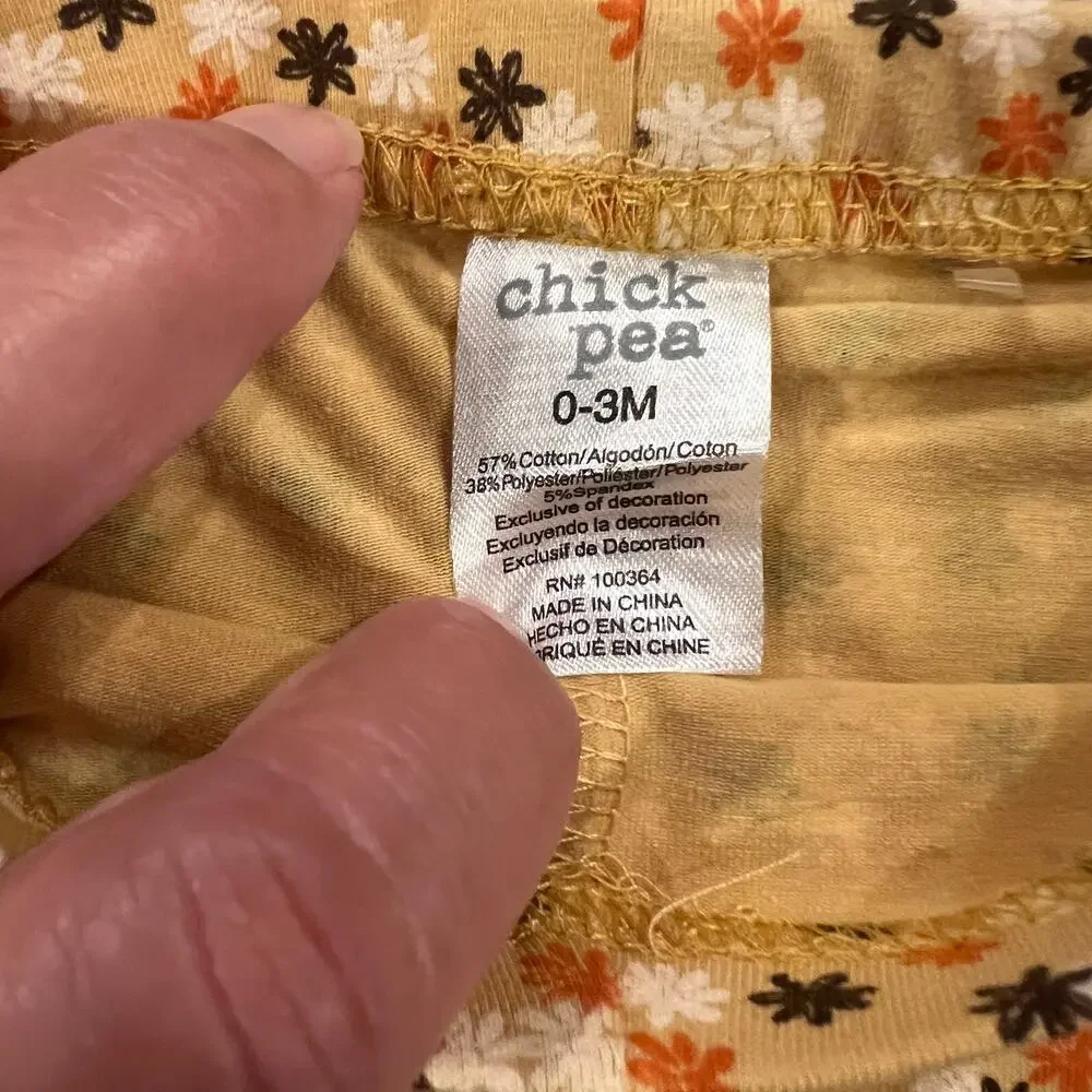 NWT Chick Pea My First Thanksgiving Fall Ruffle Shirt & Pant Set - SIZE 0-3M